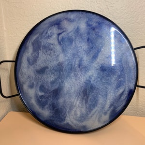 Blue Sky Swirled Resin Tray